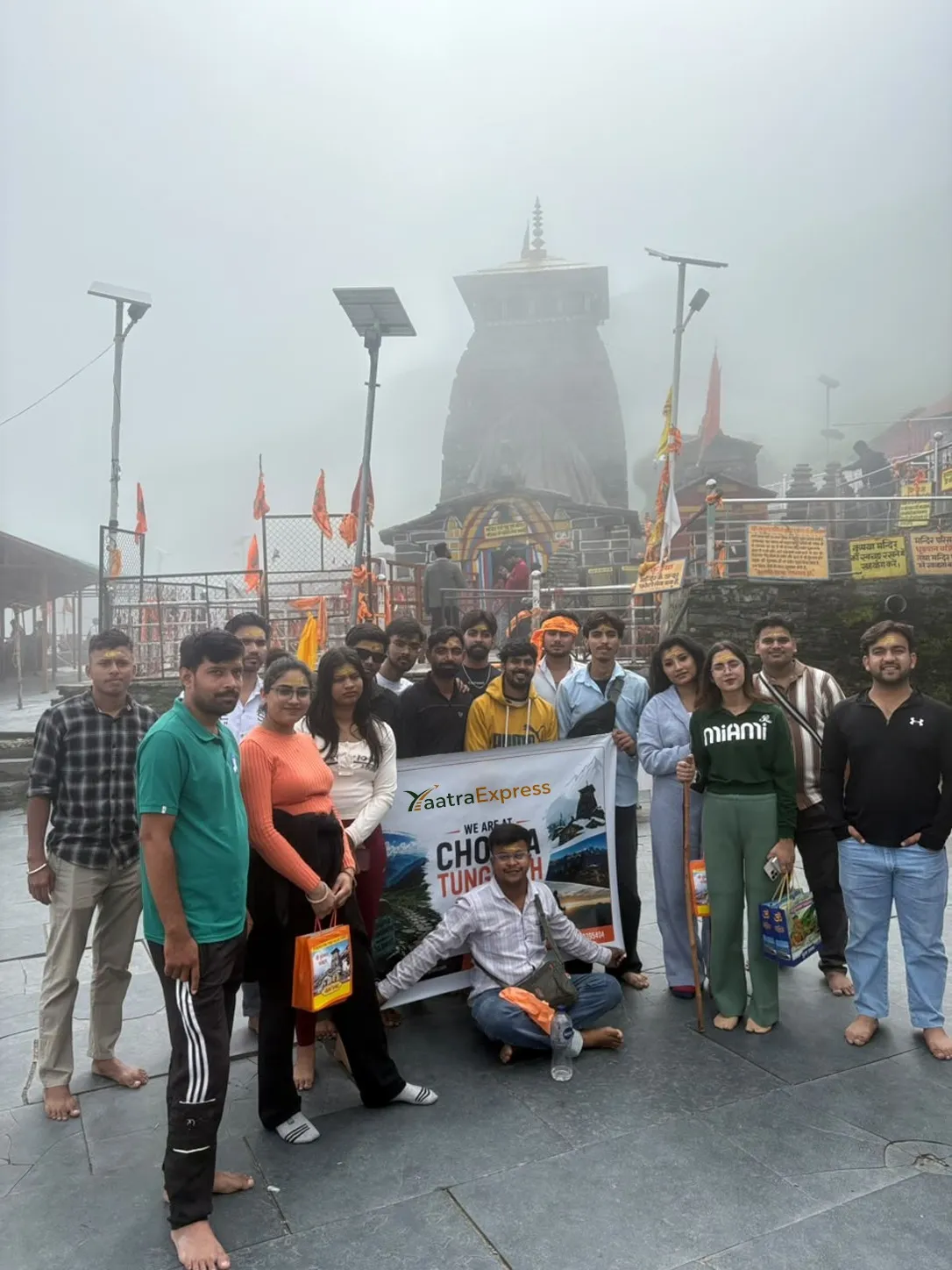 YaatraExpress trekkers at Chopta Tungnath Trek - group photo 2
